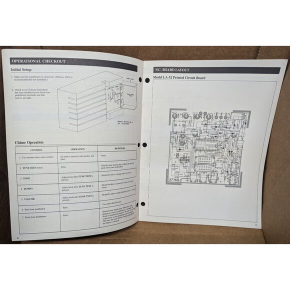 Nutone service manual model LA-52 musical chime - Picture 3 of 5